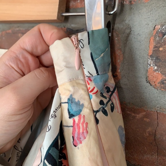 Printed flared mini skirt with pastel painting like design from H&M - Picture 4 of 5